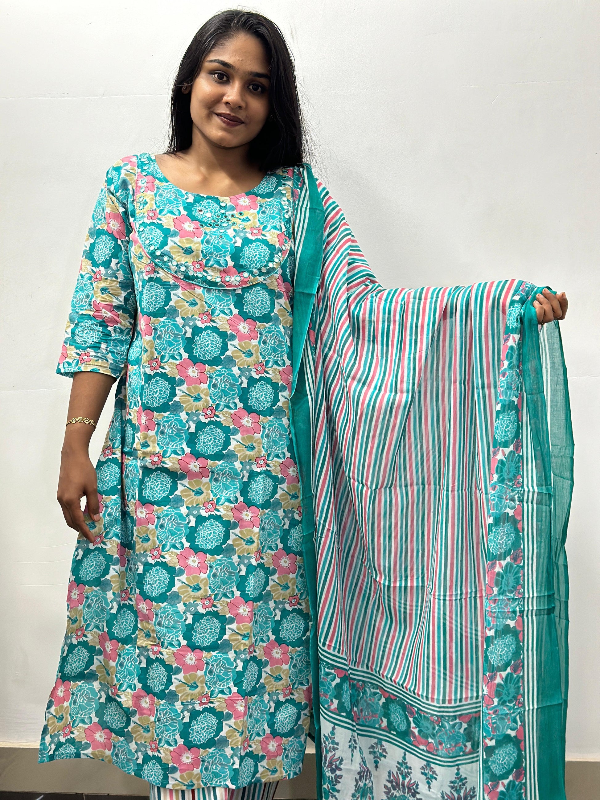 Cotton Printed Churidhar Set