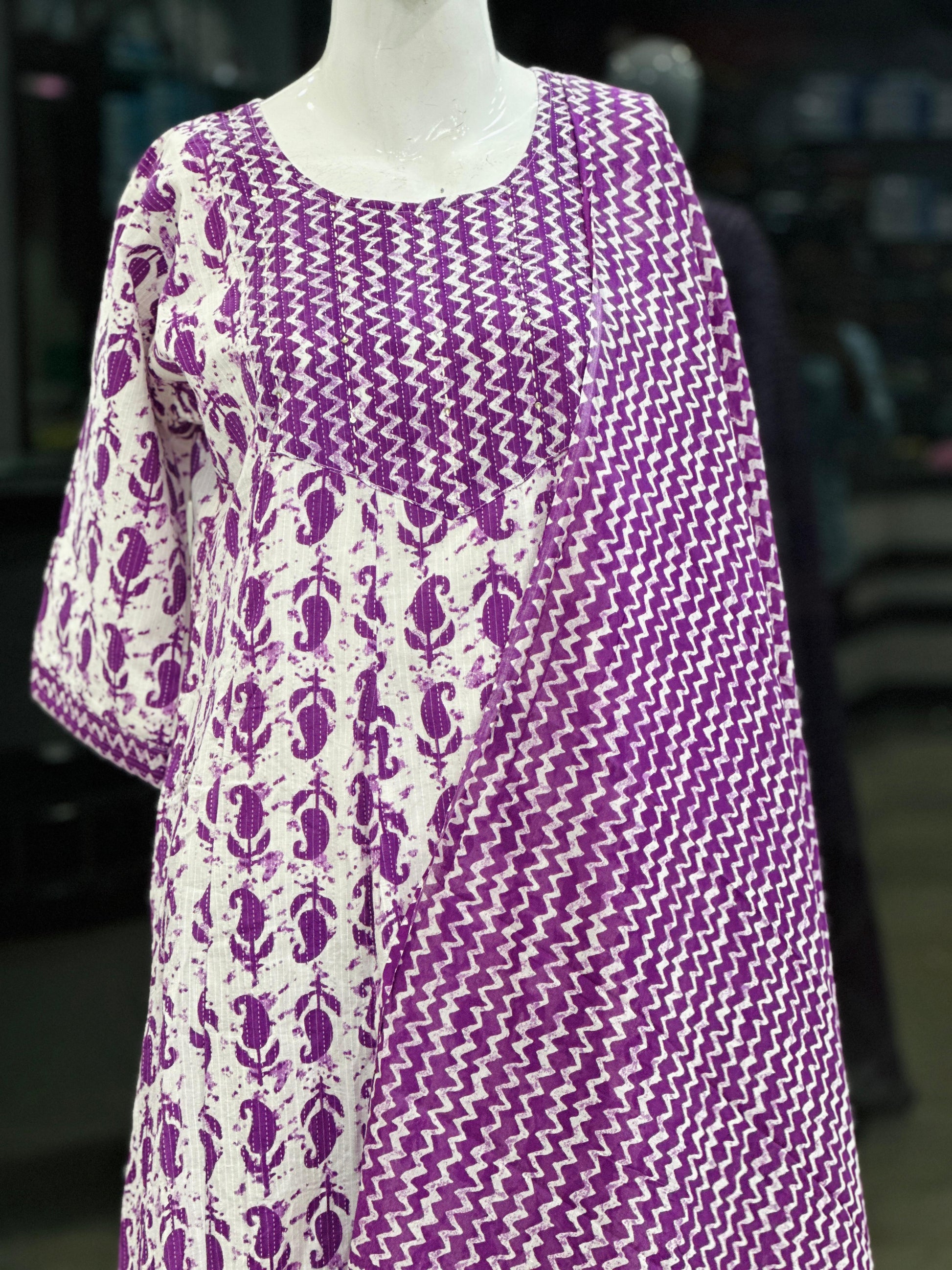 Cotton Printed Churidhar Set