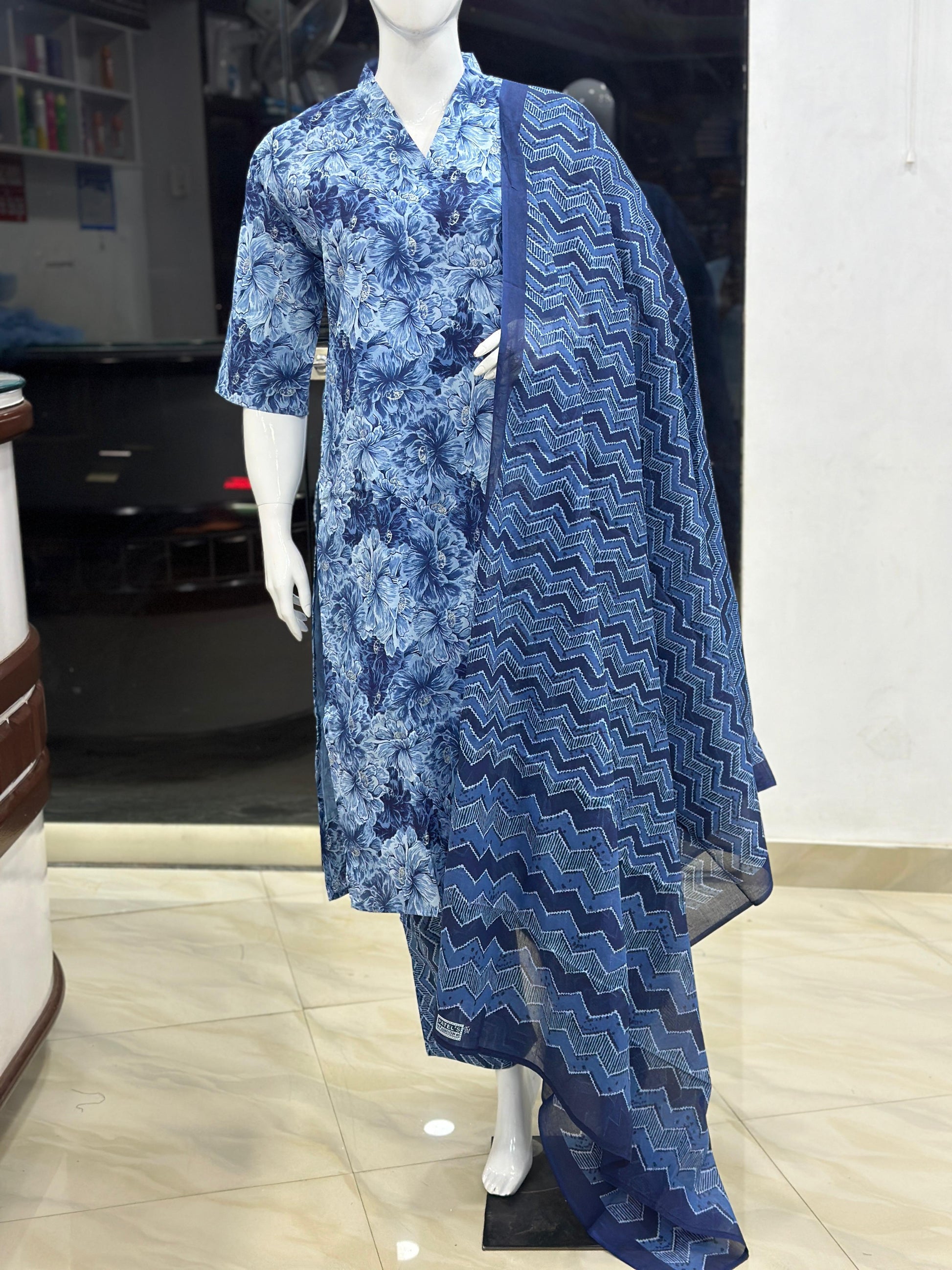 Cotton Printed Churidhar Set