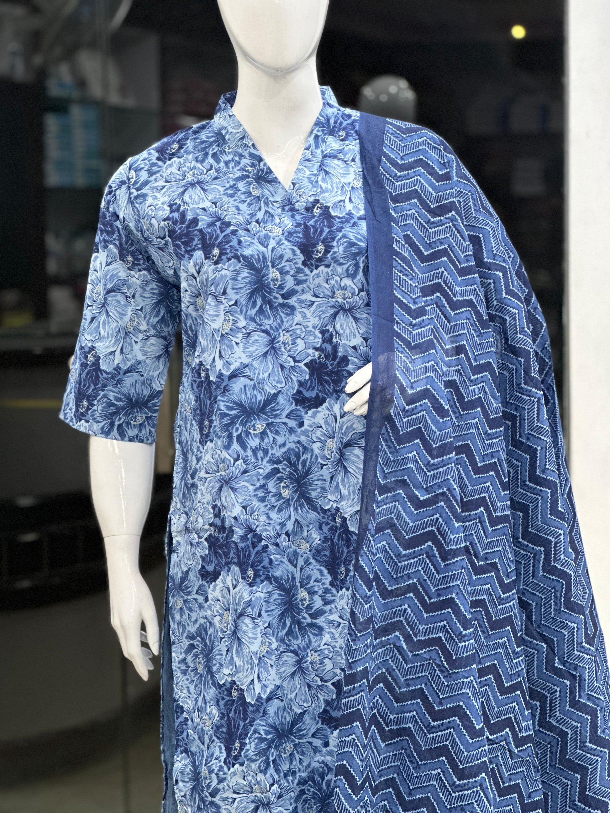 Cotton Printed Churidhar Set