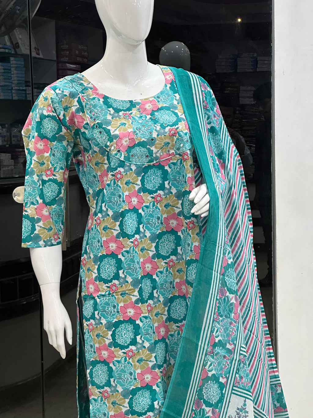 Cotton Printed Churidhar Set